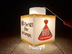 Rare Vintage Old Original HB Cigarettes Advertising Pendant Light Sign