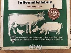 Rare Vintage Old Original Josera Catle Animal Food Farming Tin Sign Not Enamel