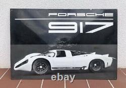 Rare Vintage Old Original Porsche 917 Enamel Sign Large Limited Edition