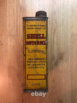Rare Vintage Old Shell Motor Oil Can 5L