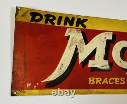 Rare Vintage Original Drink Moxie Tin Embossed Soda Sign