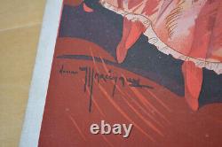 Rare Vintage Original Edouard Besserat Art Deco Champagne Advertisment 1920s Old