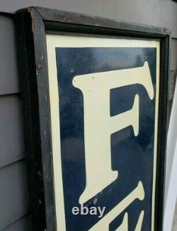 Rare Vintage Original FEDERAL TIRES Sign with Wood Frame