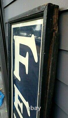 Rare Vintage Original FEDERAL TIRES Sign with Wood Frame