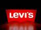 Rare Vintage Original Levi's Shop Advertising Light Sign Not Enamel
