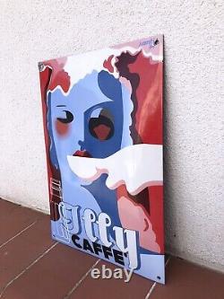 Rare Vintage Original Limited Edition ILLY Coffee Cafe Shop Enamel Sign