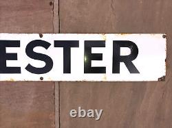 Rare Vintage Original MANCHESTER Enamel Sign