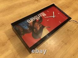 Rare Vintage Original Marlboro Cigarettes Advertising Light Sign Clock No Enamel