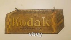 Rare Vintage Original Sign Kodak 2 Sided V116 Verichrome Film