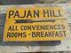 Rare Vintage PAJAN HILL WINCHESTER VA Advertising Arrow Wood Rooms SIGN
