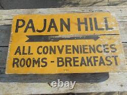 Rare Vintage PAJAN HILL WINCHESTER VA Advertising Arrow Wood Rooms SIGN