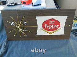 Rare Vintage Pam Drink DR Pepper Electric Clock 65-2 Works 1965