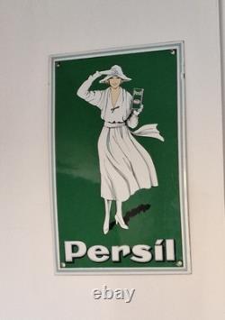 Rare Vintage Persil Hand-Painted Porcelain Enamel Sign GARNIER & Co. Ltd EN
