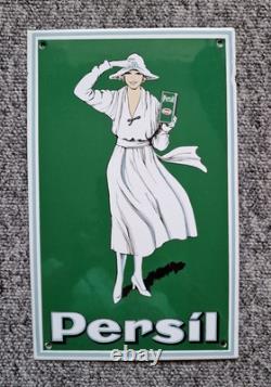 Rare Vintage Persil Hand-Painted Porcelain Enamel Sign GARNIER & Co. Ltd EN