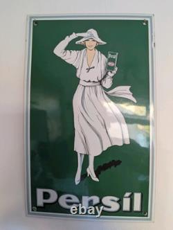 Rare Vintage Persil Hand-Painted Porcelain Enamel Sign GARNIER & Co. Ltd EN