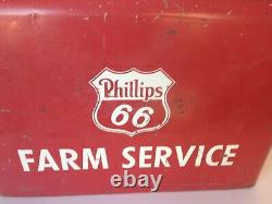 Rare Vintage Phillips 66 Farm Service Ice Chest Cooler Collectible Home Decor