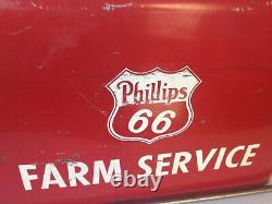 Rare Vintage Phillips 66 Farm Service Ice Chest Cooler Collectible Home Decor