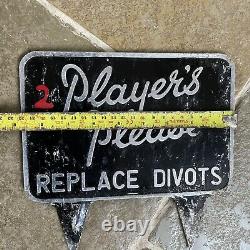 Rare Vintage Players PleaseGolf Course Sign Aluminium Mancave