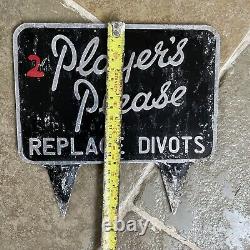 Rare Vintage Players PleaseGolf Course Sign Aluminium Mancave