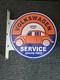 Rare Vintage Porcelain Double-sided Volkswagen Service Flange Sign