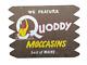 Rare Vintage Quoddy Moccasins Advertising Advertisement Wooden Board Sign