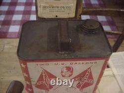 Rare Vintage Rebel Two Gallon Oil Can