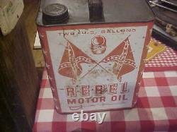 Rare Vintage Rebel Two Gallon Oil Can