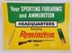 Rare Vintage Remington Firearms Advertising Window Decal Sign NOS 10.5 x 7.5
