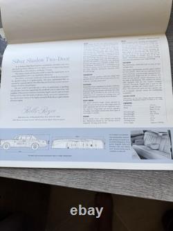 Rare Vintage Rollsroyce Brochures Mint Condition Camargue, Silvershadow-various