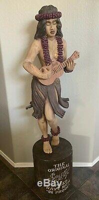 Rare Vintage Sailor Jerry Spiced Rum Hula Girl 5 1/2 Ft Statue Display