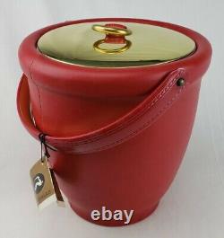 Rare Vintage Schweppes Advertising Red Ice Bucket Kraftware NOS Original Box NIB