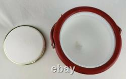 Rare Vintage Schweppes Advertising Red Ice Bucket Kraftware NOS Original Box NIB