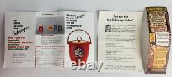 Rare Vintage Schweppes Advertising Red Ice Bucket Kraftware NOS Original Box NIB