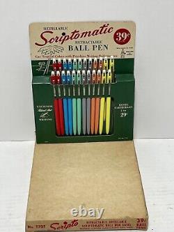 Rare Vintage Script T 707 Advertising Store Display With Pens