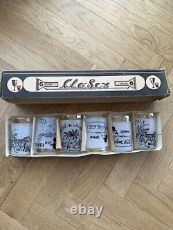 Rare Vintage Set Drink Glasses GDR USSR