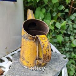 Rare Vintage Shell Robot Man Pint Oil Jug Pourer Automobilia Garage Motoring Old