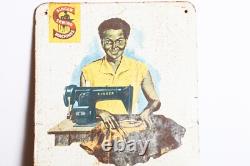 Rare Vintage Singer Sewing Machine Metal Advertising Sign
