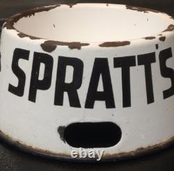 Rare Vintage' Spratt's' Enamel Dog c1930's