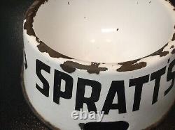 Rare Vintage' Spratt's' Enamel Dog c1930's