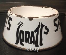 Rare Vintage' Spratt's' Enamel Dog c1930's