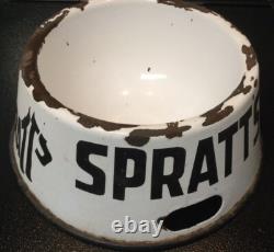 Rare Vintage' Spratt's' Enamel Dog c1930's