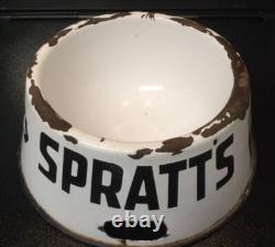 Rare Vintage' Spratt's' Enamel Dog c1930's