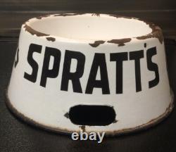 Rare Vintage' Spratt's' Enamel Dog c1930's