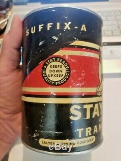 Rare Vintage Stay Ready Automatic Transmission Fluid ATF Quart Oil Can