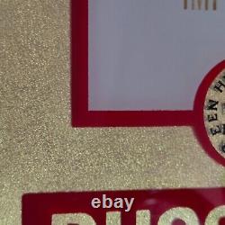 Rare Vintage Stolichnaya Bar Mirror Red & Metallic Gold USSR Vodka Advertising