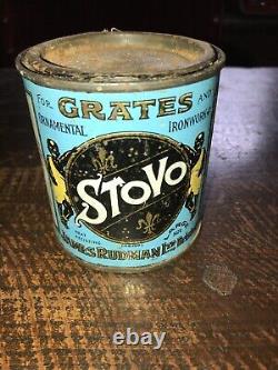 Rare Vintage Stovo Enamel Paint Tin