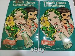 Rare Vintage Tin Sign Board India Limca Rim Zim Cola Cold drink Size 1610