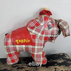 Rare Vintage Toppie the Elephant Plaid Plush Kroger Top Value Advertising AS IS