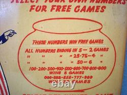 Rare Vintage Uncle Sam Gambling Game of Chance Amusement Advertising Wooden Sign