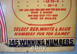 Rare Vintage Uncle Sam Gambling Game of Chance Amusement Advertising Wooden Sign
